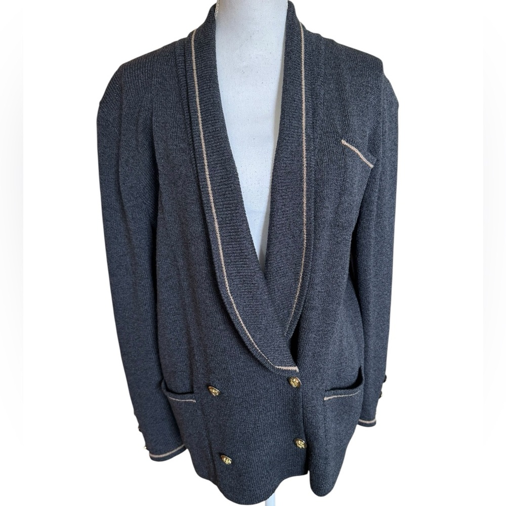 Don Sayres for wellmore vintage wool/rayon cardigan sweater size 8 grey